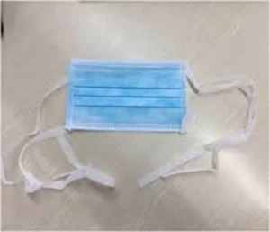 Blue 3 Ply Tie On Face Mask2